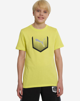 Футболка для мальчиков PUMA Active Sports Graphic, Желтый женщинам