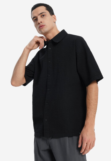 Рубашка с коротким рукавом мужская оверсайз Termit, Черный