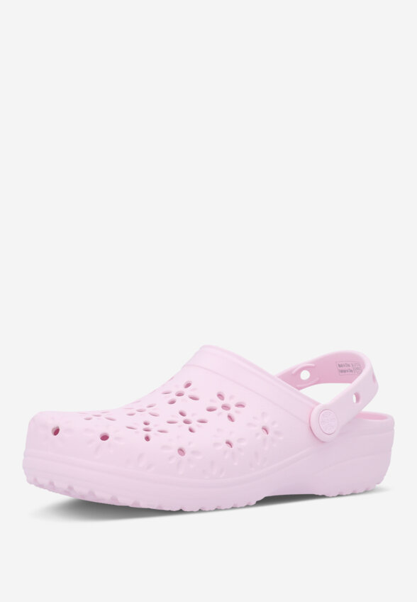 Сабо женские Crocs Classic Floral Cut Out, Розовый
