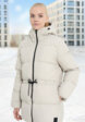 Пуховик женский Jack Wolfskin Kirschallee, Бежевый1  - превью