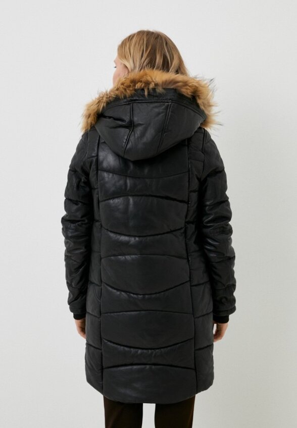 Куртка кожаная утепленная Снежная Королева