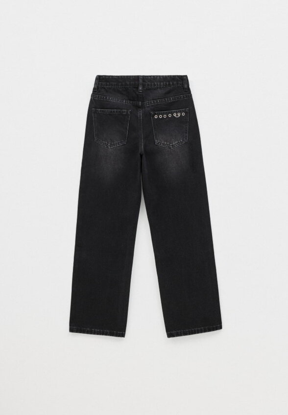 Джинсы Straight fit с пирсингом для девочек