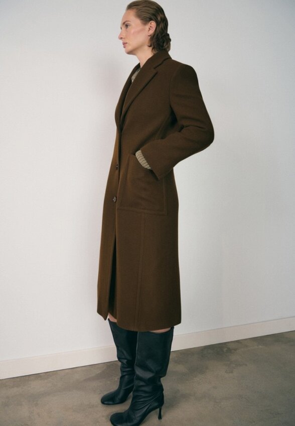 Пальто однобортное Mango