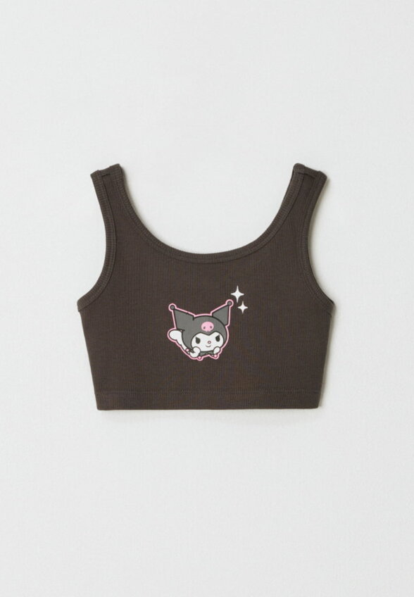 Укороченный топ с принтом Kuromi для девочек