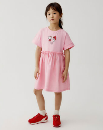 Комбинированное платье с принтом Hello Kitty и My Melody для девочек детям