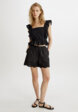 Топ из хлопка с вышивкой и оборками2  - превью