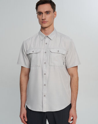 Рубашка с коротким рукавом мужская Mountain Hardwear Canyon Short Sleeve, Серый женщинам