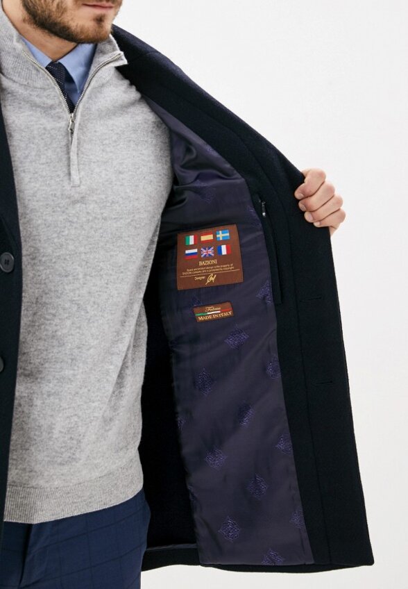 Пальто однобортное Bazioni