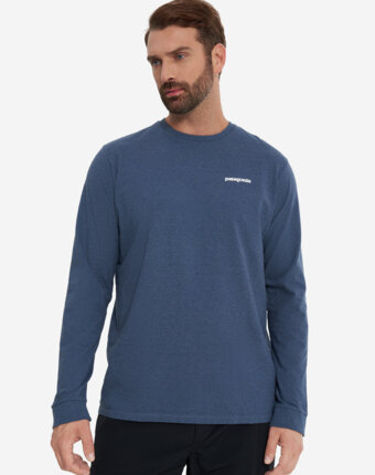 Лонгслив мужской Patagonia Logo, Синий женщинам