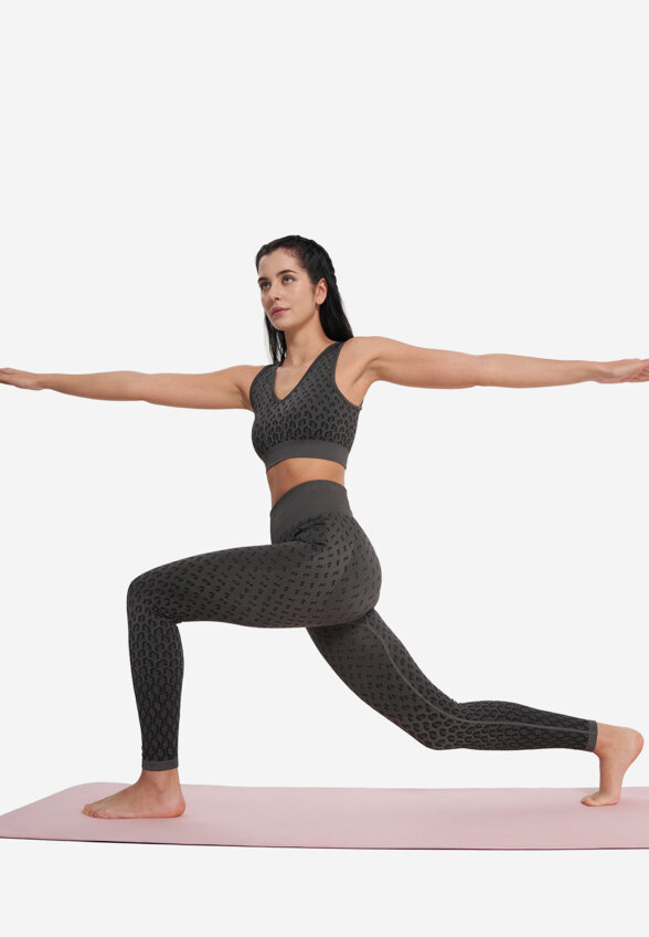 Легинсы женские Demix HighFlow Yoga Seamless Gfx, Серый