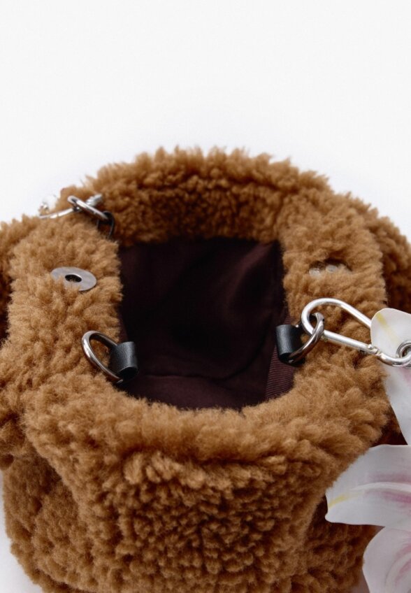 Меховая сумка с обвесами для девочек