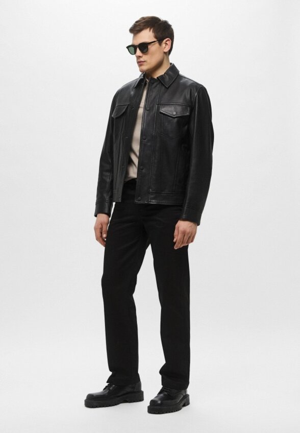 Куртка кожаная Boss