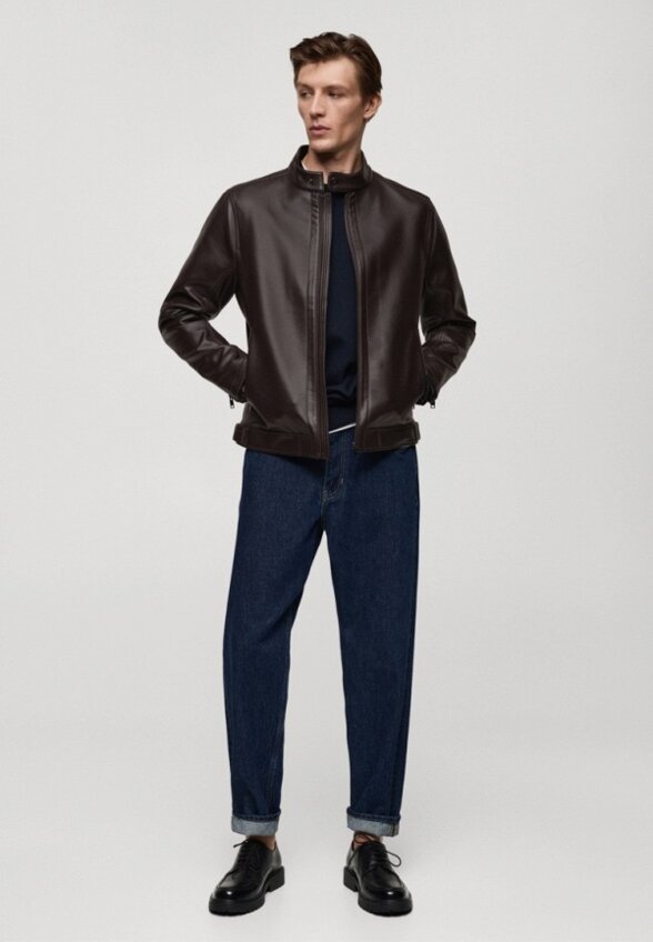 Куртка кожаная Mango Man