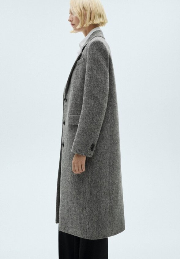 Пальто однобортное Mango