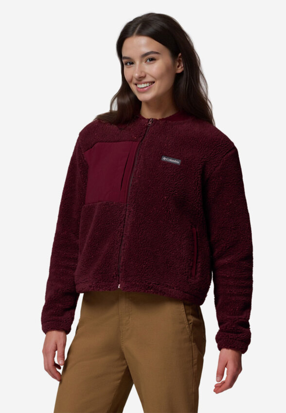 Джемпер флисовый женский Columbia Stellar Path Fleece Bomber Full Zip, Красный