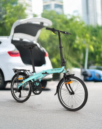 Велосипед складной Stern Compact 2.0 alt 20", Голубой женщинам