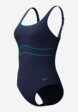 Купальник слитный женский Speedo Solid Contour Eclipse, Синий9  - превью
