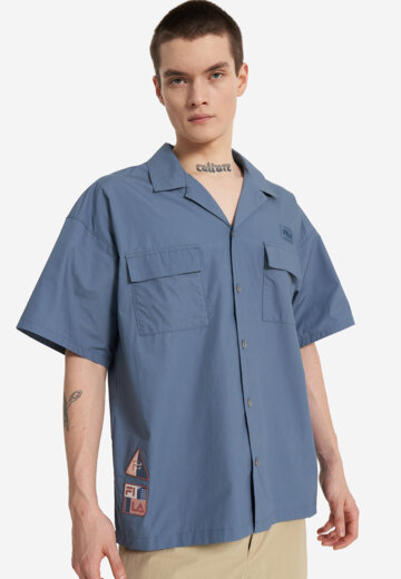 Рубашка с коротким рукавом мужская FILA, Синий