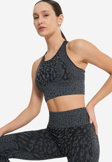 Топ бра спортивный Demix HighFlow Yoga Seamless Longline, Черный