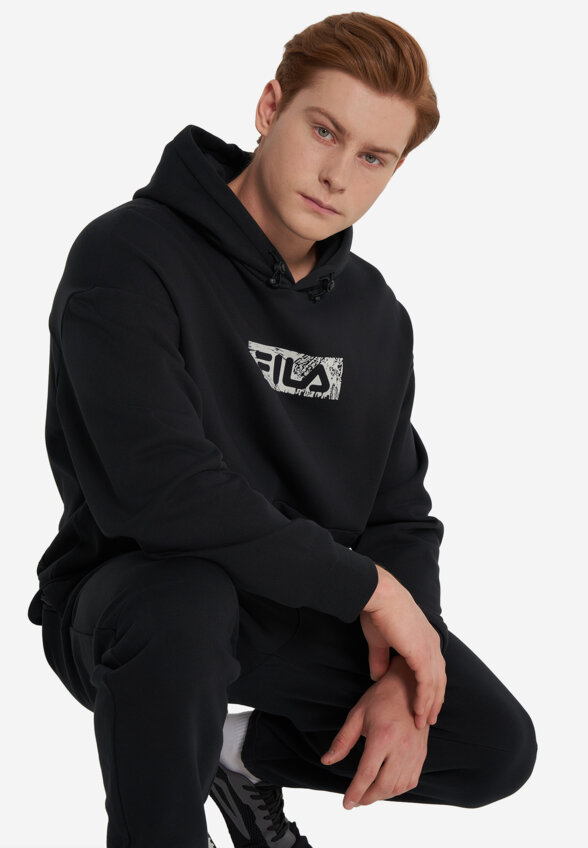 Худи мужское оверсайз FILA, Черный