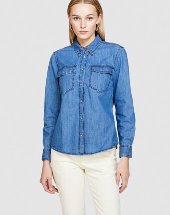 Рубашка джинсовая Sisley женщинам