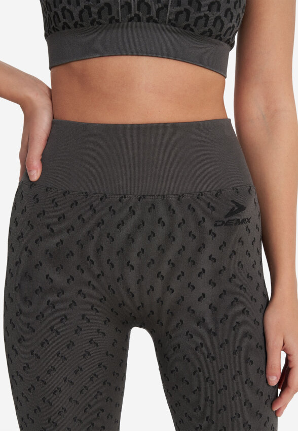 Легинсы женские Demix HighFlow Yoga Seamless Gfx, Серый