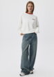 Укороченный свитшот с вышивкой2  - превью