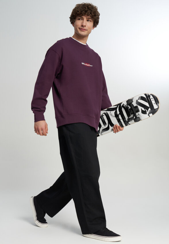 Свитшот мужской оверсайз Quiksilver Mercury Trident Crew, Красный