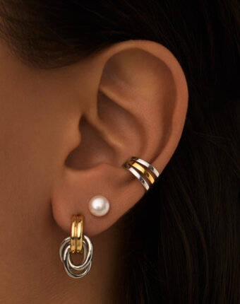 Кафф из серебра биколор MIE женщинам