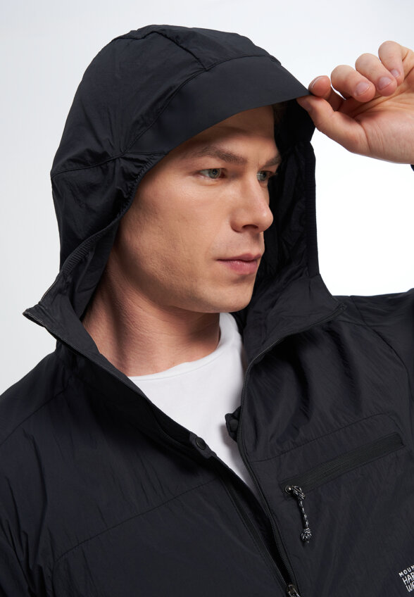 Ветровка мужская Mountain Hardwear Wind Veil Hooded Jacket, Черный