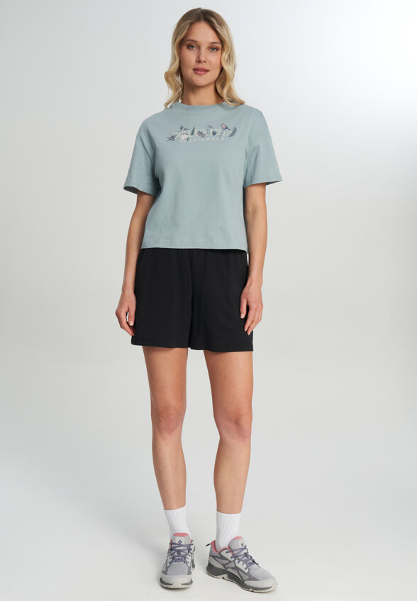 Футболка женская Columbia Rolling Bend Graphic Relaxed Crop SS, Голубой