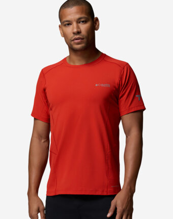 Футболка мужская Columbia Diamond Peak Pro Short Sleeve, Красный женщинам