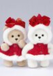 Медведь Lina TeddyTales, XS ,в плаще с бантоом, молочный, брелок, 15 см1  - превью