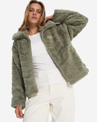 Куртка меховая женская FILA, Зеленый женщинам