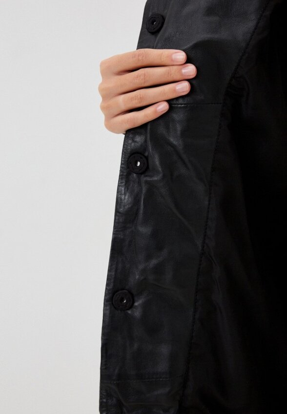 Куртка кожаная утепленная Снежная Королева