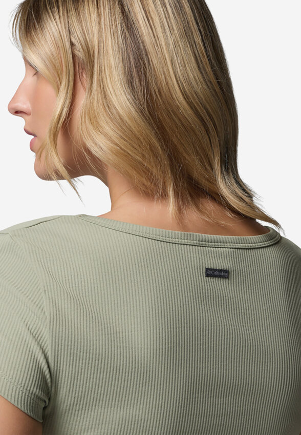 Футболка женская Columbia Pinetown Canyon Rib SS Tee, Зеленый