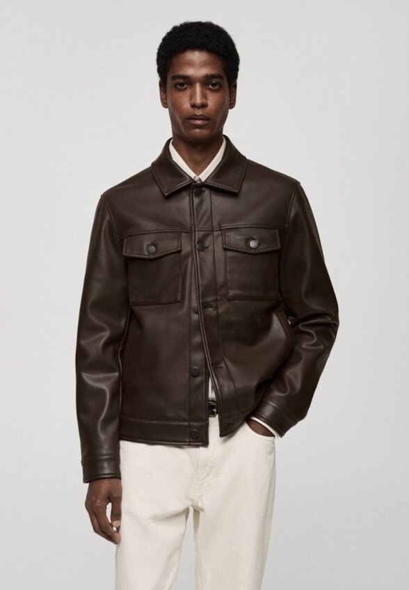 Куртка кожаная Mango Man