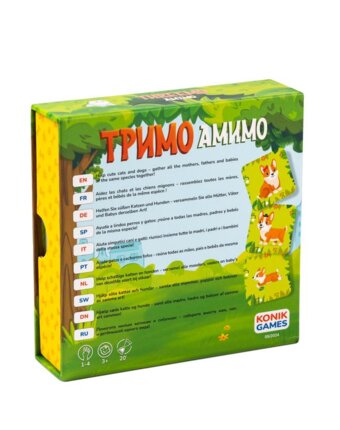 Детская настольная игра KONIK GAMES "Тримо Амимо", домашние питомцы детям