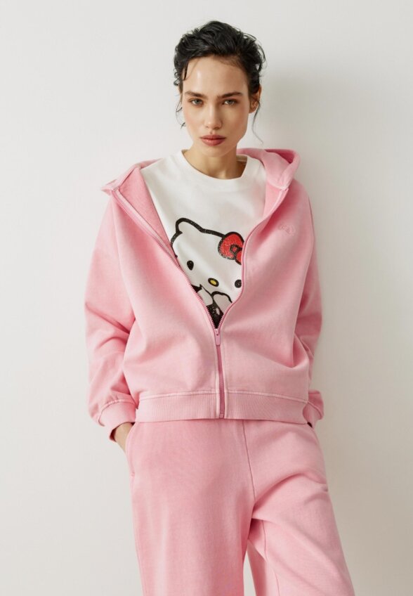Худи на молнии с принтом Hello Kitty