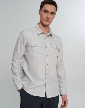 Рубашка мужская Mountain Hardwear Canyon Long Sleeve Shirt, Серый женщинам