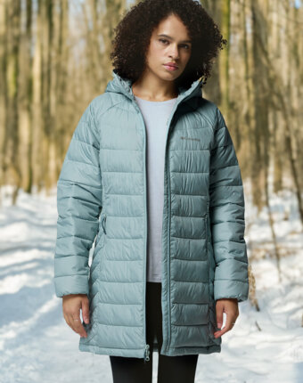 Ультралегкий пуховик женский Columbia Powder Lite II Mid Jacket, Голубой женщинам