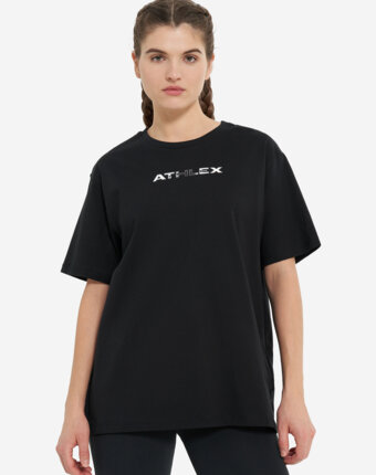 Футболка женская оверсайз Athlex, Черный женщинам