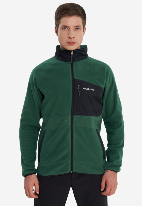 Джемпер флисовый мужской Columbia Fast Trek Overlay Full Zip, Зеленый