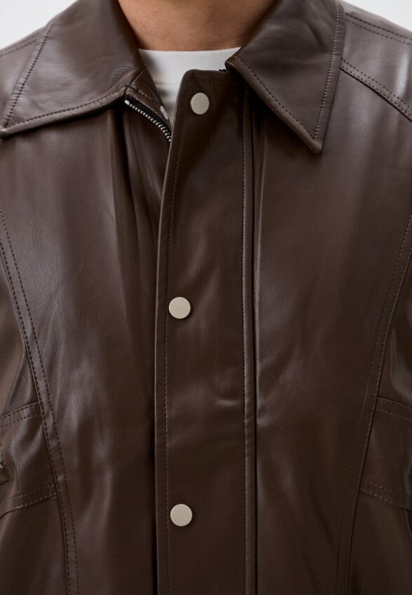 Куртка кожаная утепленная Rushbay