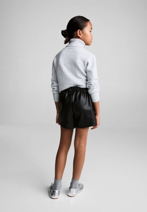 Шорты кожаные Mango Kids