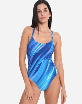 Купальник слитный женский Speedo Racerback, Голубой женщинам