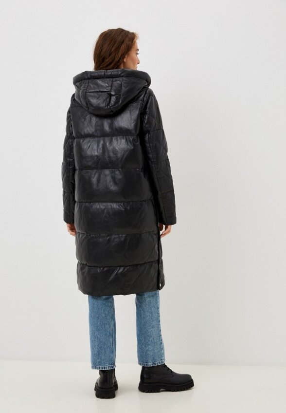 Куртка кожаная утепленная Снежная Королева