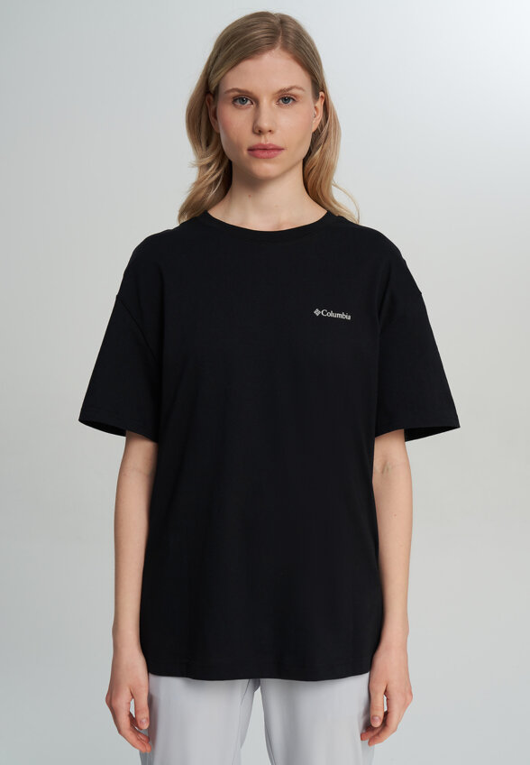 Футболка женская оверсайз Columbia Rolling Bend Graphic Oversized Tee, Черный