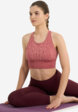 Топ бра спортивный Demix HighFlow Yoga Seamless Longline, Розовый1  - превью