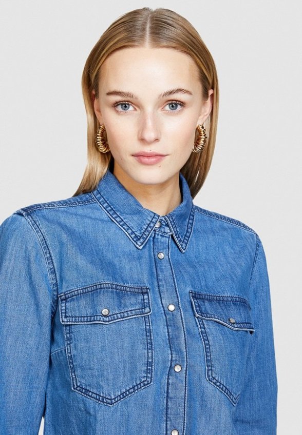 Рубашка джинсовая Sisley